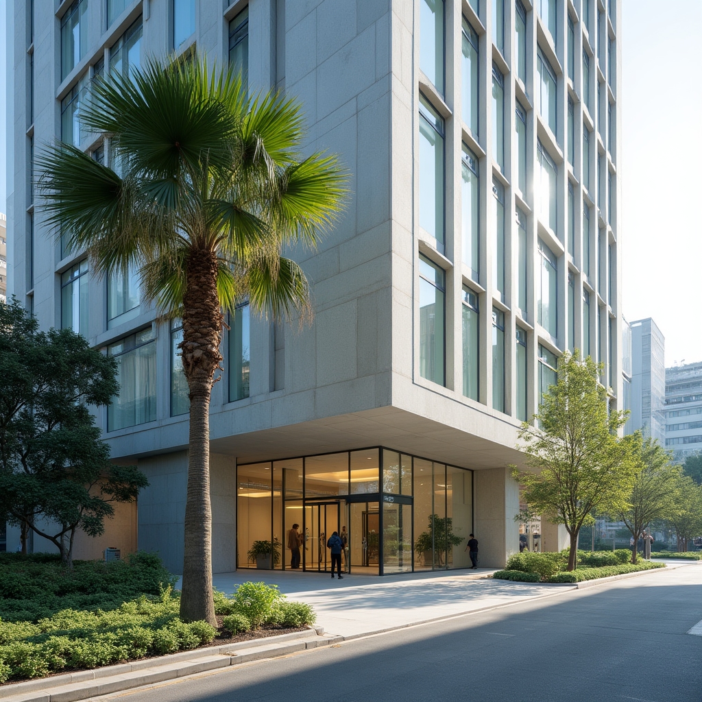 Exterior view of a modern office building in Kaohsiung City with glass facade during daytime